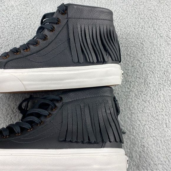 Vans Sk8-Hi Moc Tortoise Black Shoes Hi Top Skate Leather Sneakers Womens 8.5 - Picture 15 of 16